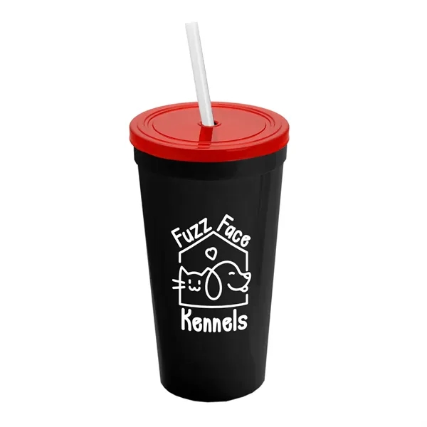 24 Oz. Stadium Cup With Straw And Lid... from ASI 40480 Koozie Group
