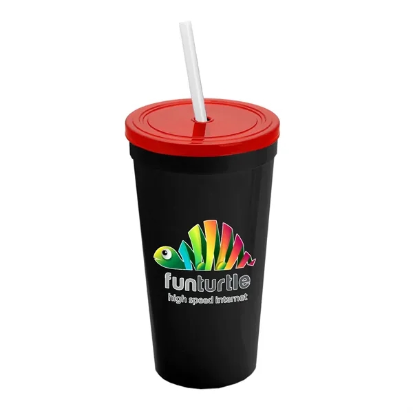 24 Oz. Stadium Cup With Straw And Lid... from ASI 40480 Koozie Group