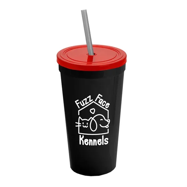 24 Oz. Stadium Cup With Straw And Lid... from ASI 40480 Koozie Group