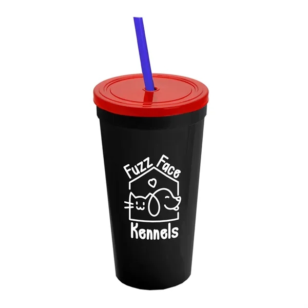 24 Oz. Stadium Cup With Straw And Lid... from ASI 40480 Koozie Group