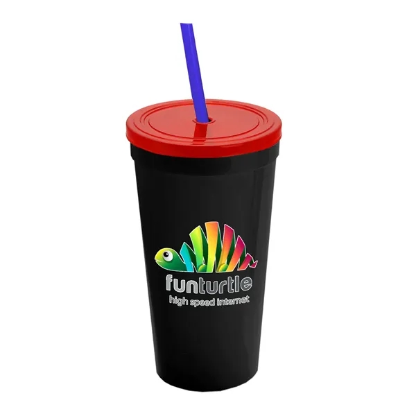 24 Oz. Stadium Cup With Straw And Lid... from ASI 40480 Koozie Group