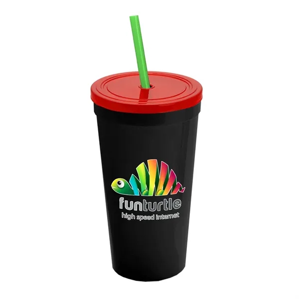 24 Oz. Stadium Cup With Straw And Lid... from ASI 40480 Koozie Group