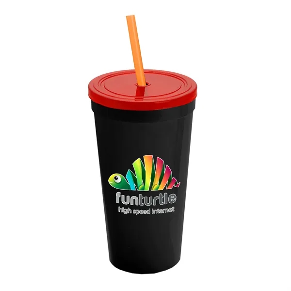 24 Oz. Stadium Cup With Straw And Lid... from ASI 40480 Koozie Group