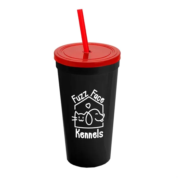 24 Oz. Stadium Cup With Straw And Lid... from ASI 40480 Koozie Group