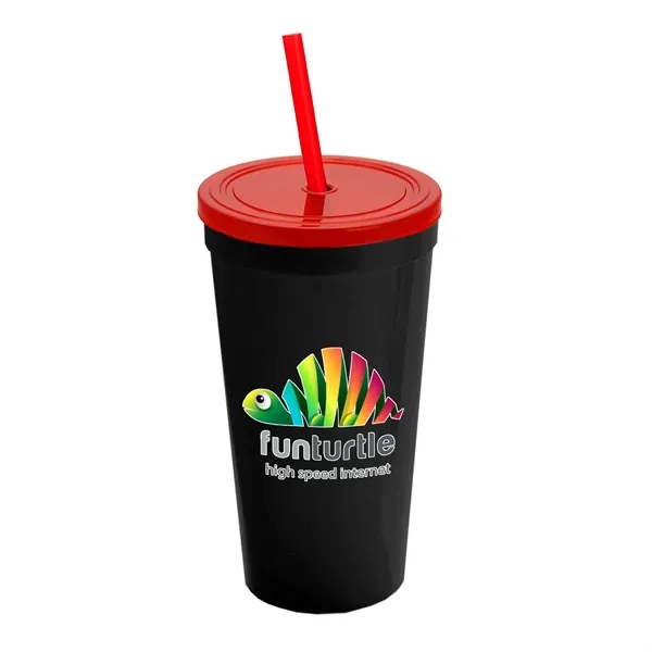 24 Oz. Stadium Cup With Straw And Lid... from ASI 40480 Koozie Group