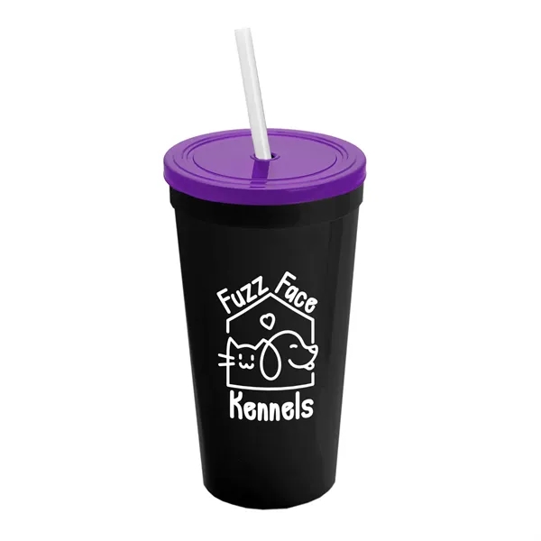 24 Oz. Stadium Cup With Straw And Lid... from ASI 40480 Koozie Group