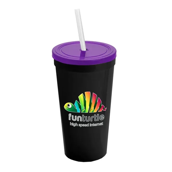 24 Oz. Stadium Cup With Straw And Lid... from ASI 40480 Koozie Group