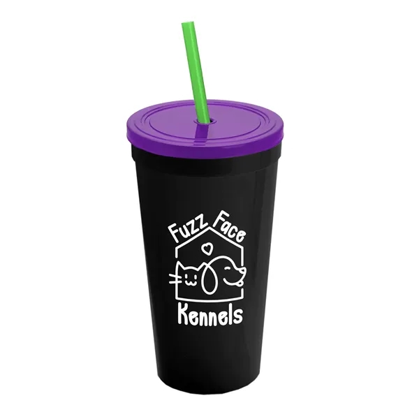 24 Oz. Stadium Cup With Straw And Lid... from ASI 40480 Koozie Group
