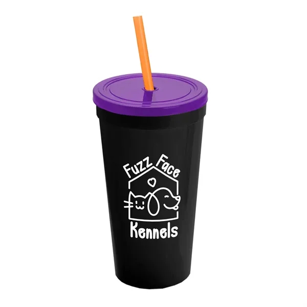 24 Oz. Stadium Cup With Straw And Lid... from ASI 40480 Koozie Group