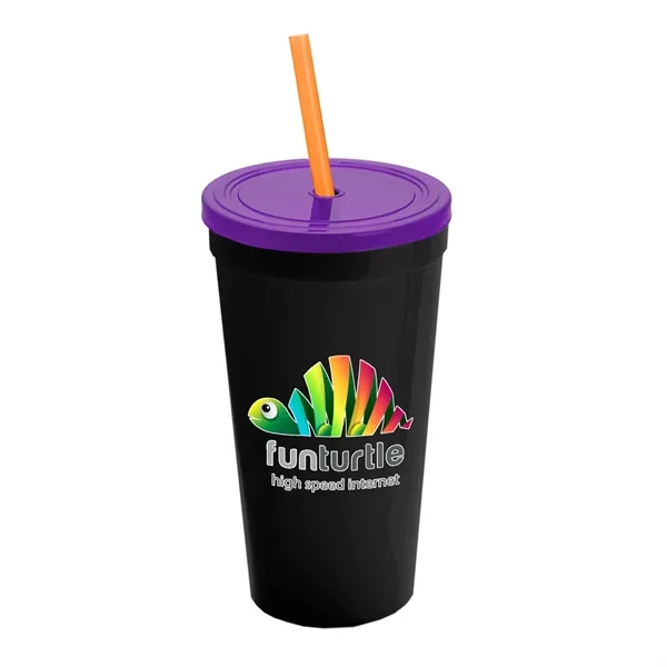 24 Oz. Stadium Cup With Straw And Lid... from ASI 40480 Koozie Group