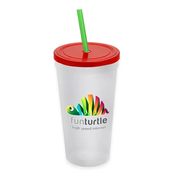 24 Oz. Stadium Cup With Straw And Lid... from ASI 40480 Koozie Group