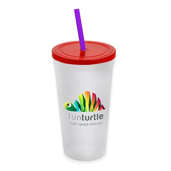 24 Oz. Stadium Cup With Straw And Lid... from ASI 40480 Koozie Group