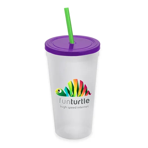 24 Oz. Stadium Cup With Straw And Lid... from ASI 40480 Koozie Group