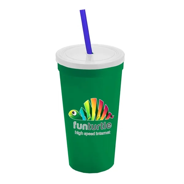 24 Oz. Stadium Cup With Straw And Lid... from ASI 40480 Koozie Group