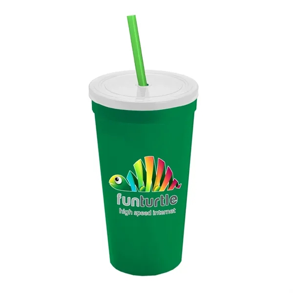24 Oz. Stadium Cup With Straw And Lid... from ASI 40480 Koozie Group