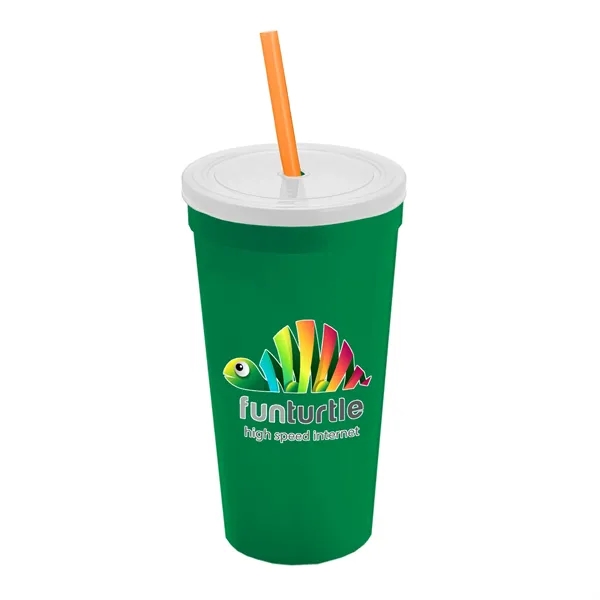 24 Oz. Stadium Cup With Straw And Lid... from ASI 40480 Koozie Group