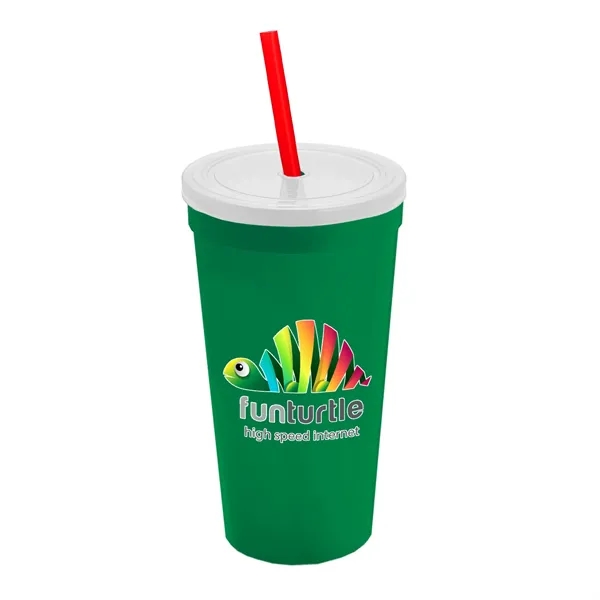 24 Oz. Stadium Cup With Straw And Lid... from ASI 40480 Koozie Group