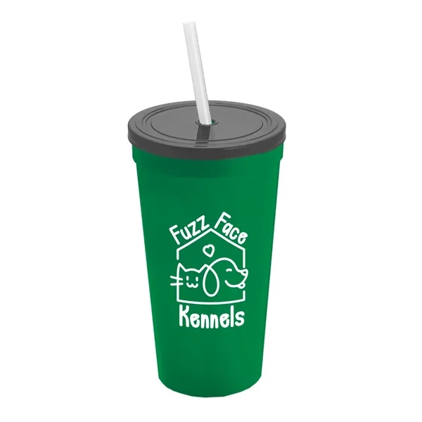 24 Oz. Stadium Cup With Straw And Lid... from ASI 40480 Koozie Group