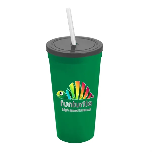 24 Oz. Stadium Cup With Straw And Lid... from ASI 40480 Koozie Group