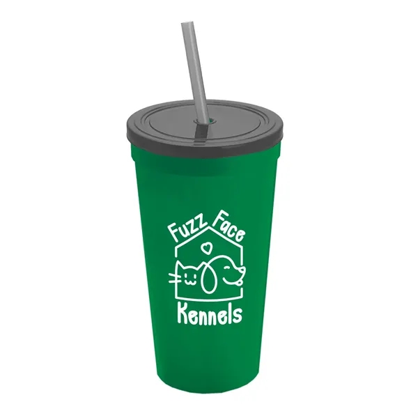 24 Oz. Stadium Cup With Straw And Lid... from ASI 40480 Koozie Group