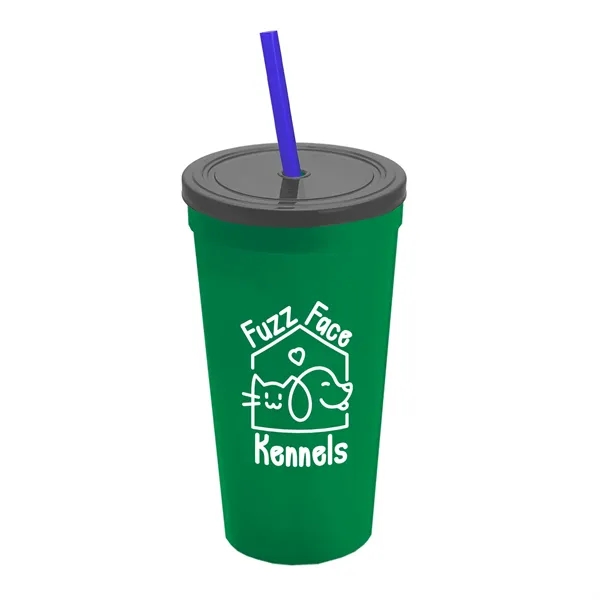 24 Oz. Stadium Cup With Straw And Lid... from ASI 40480 Koozie Group