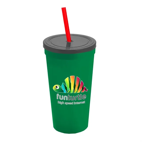 24 Oz. Stadium Cup With Straw And Lid... from ASI 40480 Koozie Group