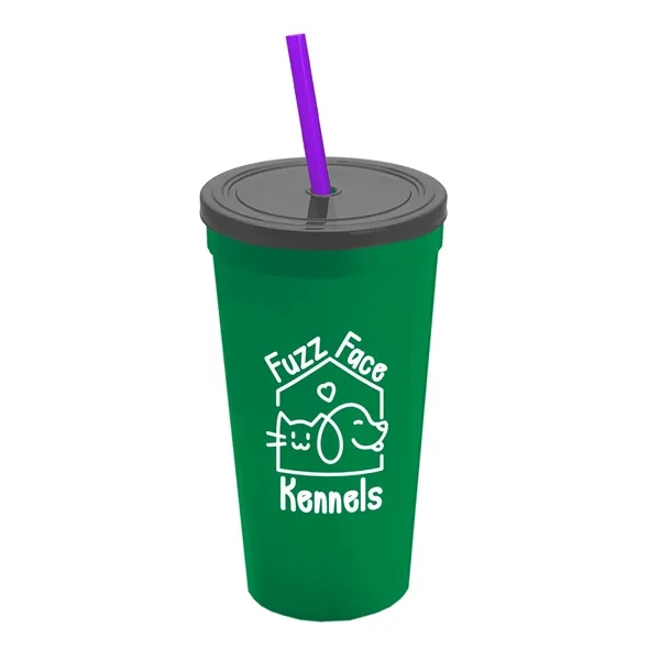 24 Oz. Stadium Cup With Straw And Lid... from ASI 40480 Koozie Group