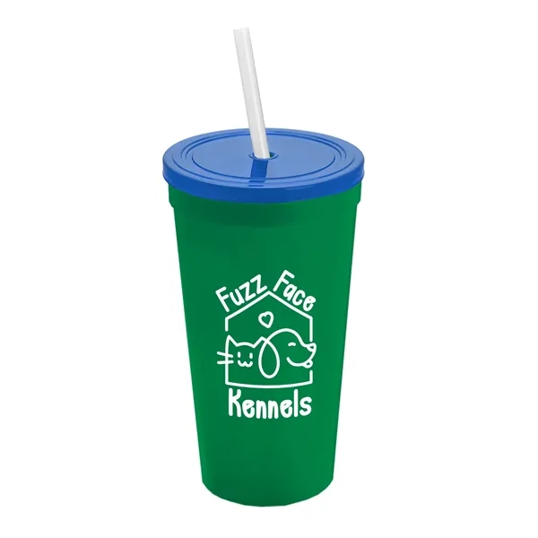 24 Oz. Stadium Cup With Straw And Lid... from ASI 40480 Koozie Group