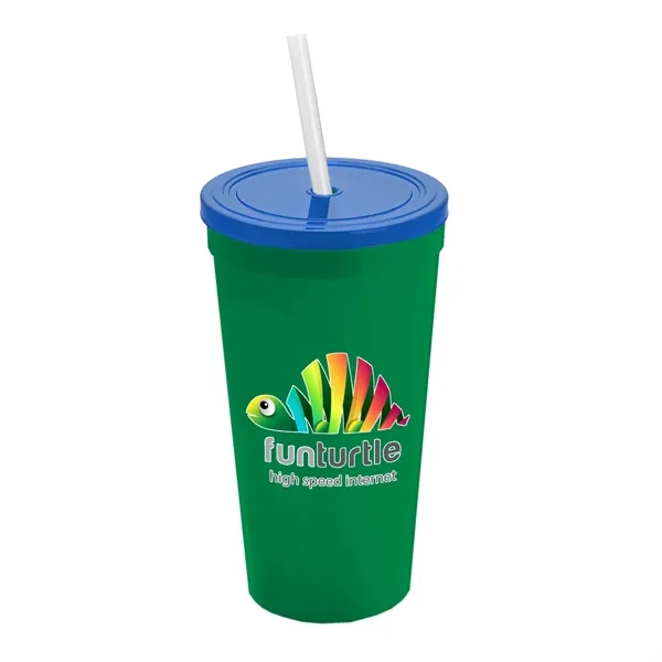 24 Oz. Stadium Cup With Straw And Lid... from ASI 40480 Koozie Group