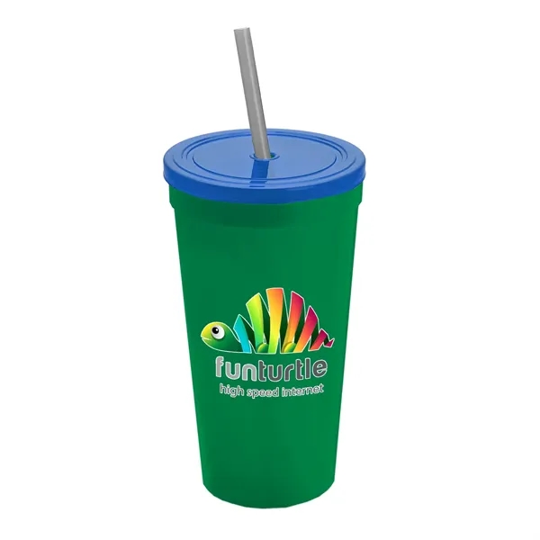 24 Oz. Stadium Cup With Straw And Lid... from ASI 40480 Koozie Group