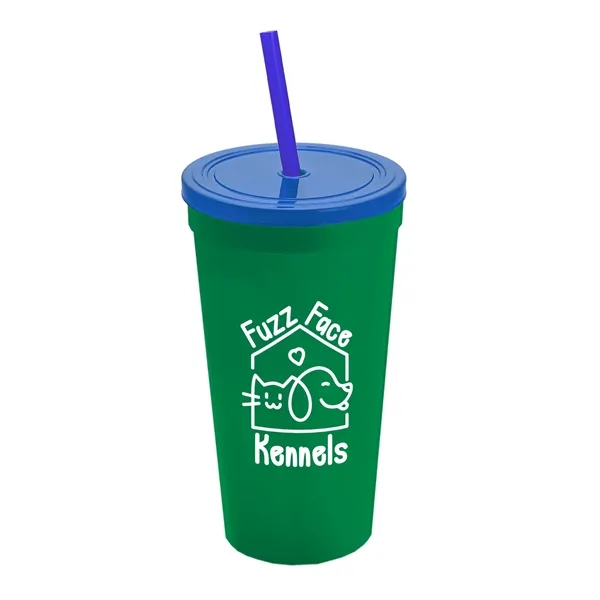 24 Oz. Stadium Cup With Straw And Lid... from ASI 40480 Koozie Group
