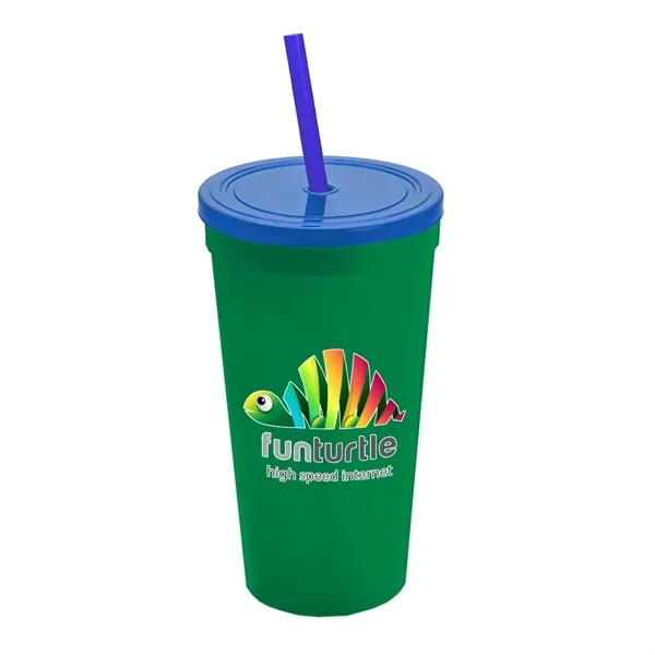 24 Oz. Stadium Cup With Straw And Lid... from ASI 40480 Koozie Group