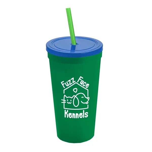 24 Oz. Stadium Cup With Straw And Lid... from ASI 40480 Koozie Group