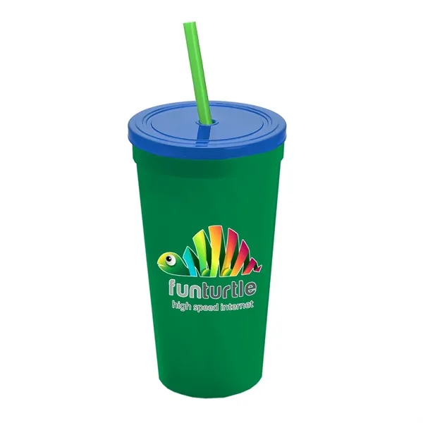 24 Oz. Stadium Cup With Straw And Lid... from ASI 40480 Koozie Group