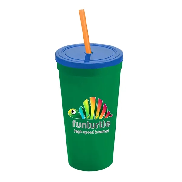 24 Oz. Stadium Cup With Straw And Lid... from ASI 40480 Koozie Group