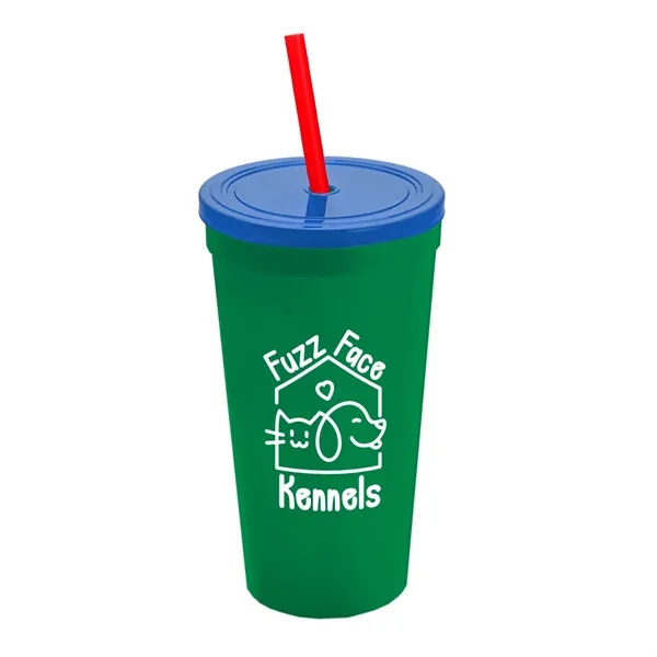 24 Oz. Stadium Cup With Straw And Lid... from ASI 40480 Koozie Group