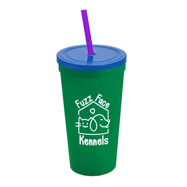 24 Oz. Stadium Cup With Straw And Lid... from ASI 40480 Koozie Group