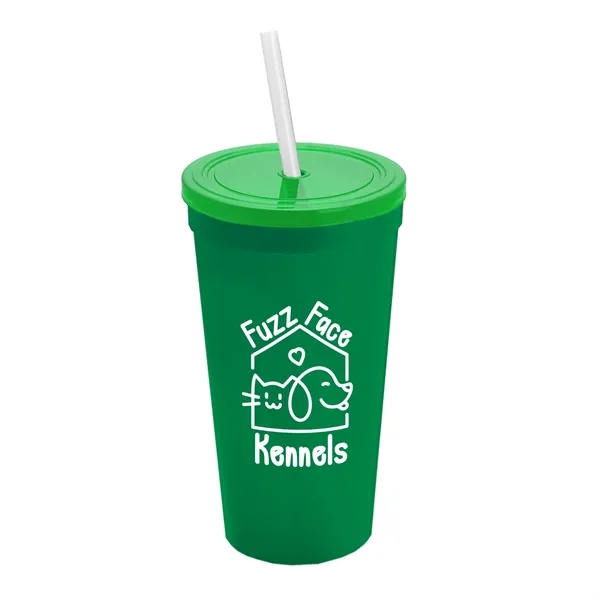 24 Oz. Stadium Cup With Straw And Lid... from ASI 40480 Koozie Group