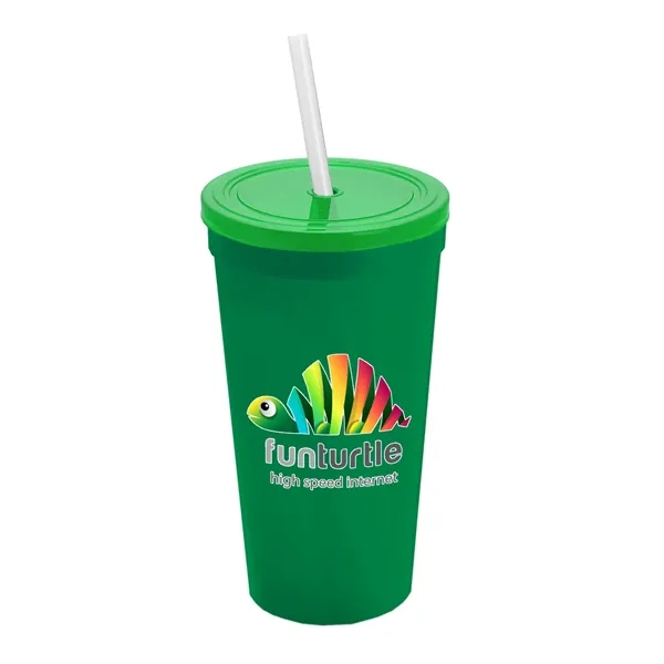 24 Oz. Stadium Cup With Straw And Lid... from ASI 40480 Koozie Group