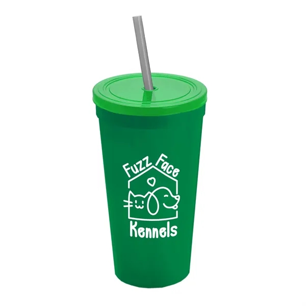 24 Oz. Stadium Cup With Straw And Lid... from ASI 40480 Koozie Group