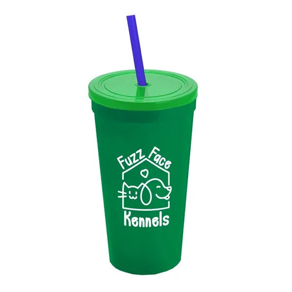 24 Oz. Stadium Cup With Straw And Lid... from ASI 40480 Koozie Group