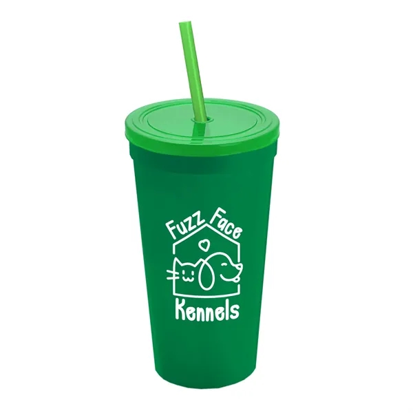 24 Oz. Stadium Cup With Straw And Lid... from ASI 40480 Koozie Group