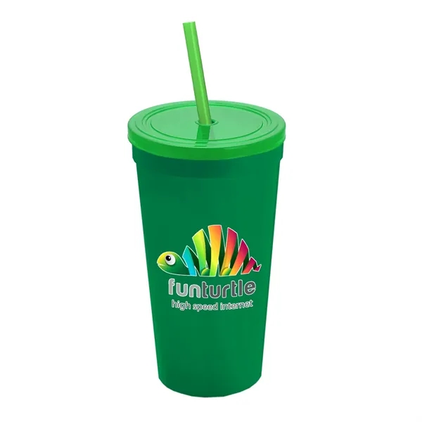 24 Oz. Stadium Cup With Straw And Lid... from ASI 40480 Koozie Group