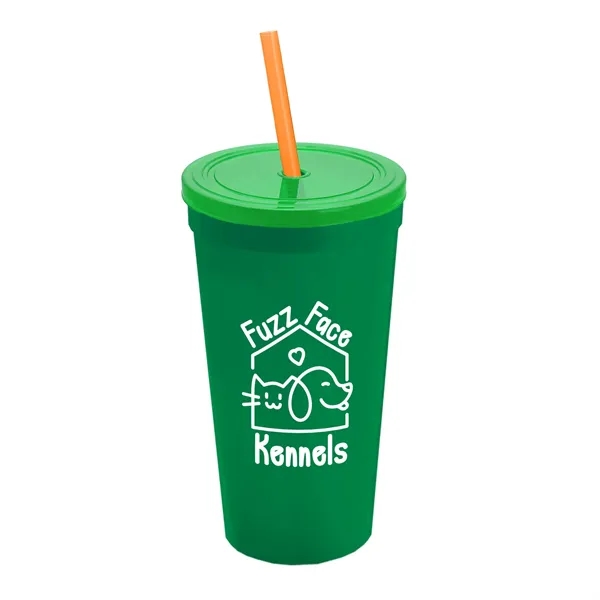 24 Oz. Stadium Cup With Straw And Lid... from ASI 40480 Koozie Group