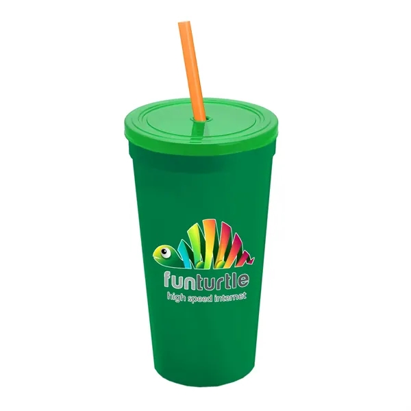 24 Oz. Stadium Cup With Straw And Lid... from ASI 40480 Koozie Group