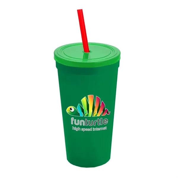 24 Oz. Stadium Cup With Straw And Lid... from ASI 40480 Koozie Group