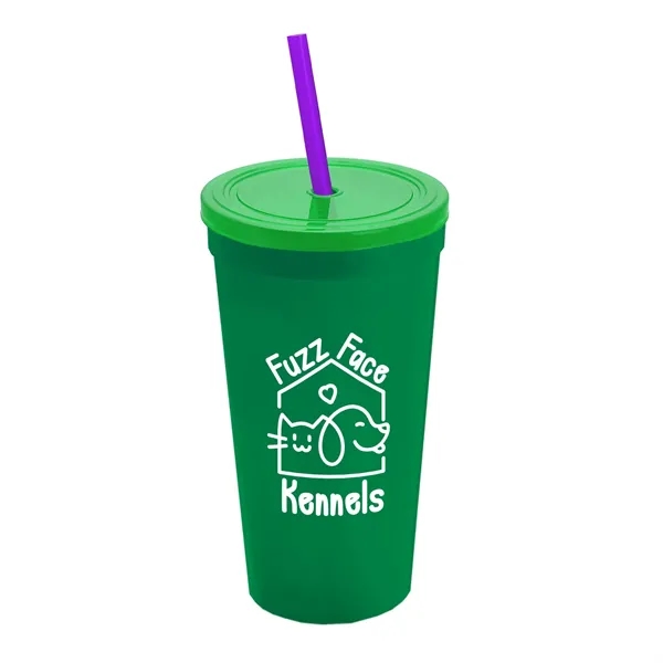 24 Oz. Stadium Cup With Straw And Lid... from ASI 40480 Koozie Group