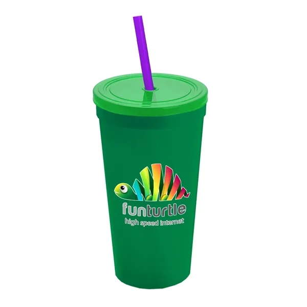 24 Oz. Stadium Cup With Straw And Lid... from ASI 40480 Koozie Group