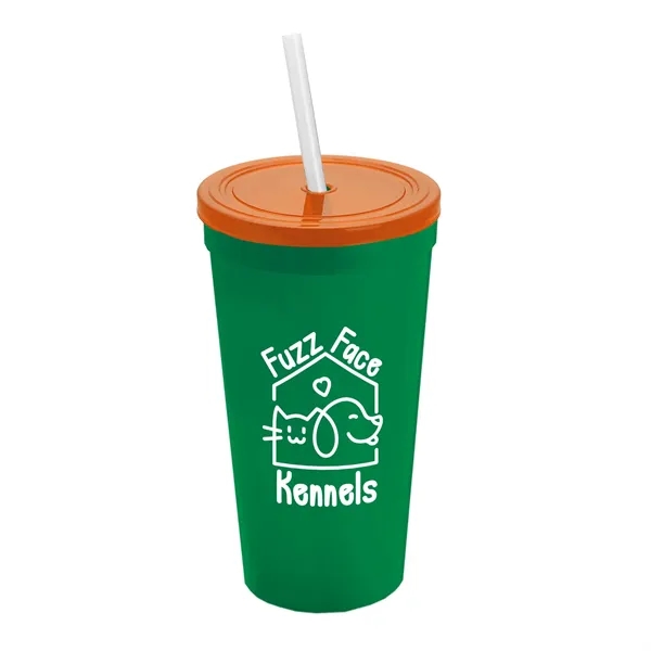 24 Oz. Stadium Cup With Straw And Lid... from ASI 40480 Koozie Group