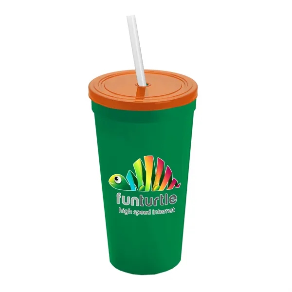 24 Oz. Stadium Cup With Straw And Lid... from ASI 40480 Koozie Group